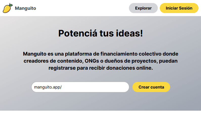 Screenshot of Manguito app